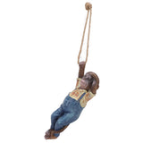 Garden Monkey Statues Cute Simulation Resin Hanging Monkey Garden Ornament for Outdoor Garden Lawn Patio - Top-Down View