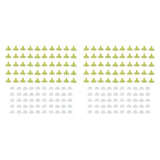 100PCS Livestock Ear Tag Bright Yellow PP Fadeless Reusable Universal Animal Ear Tag for Rabbit