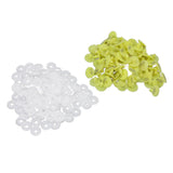 100PCS Livestock Ear Tag Bright Yellow PP Fadeless Reusable Universal Animal Ear Tag for Rabbit - Front View