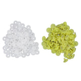 100PCS Livestock Ear Tag Bright Yellow PP Fadeless Reusable Universal Animal Ear Tag for Rabbit - Rear View
