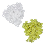 100PCS Livestock Ear Tag Bright Yellow PP Fadeless Reusable Universal Animal Ear Tag for Rabbit