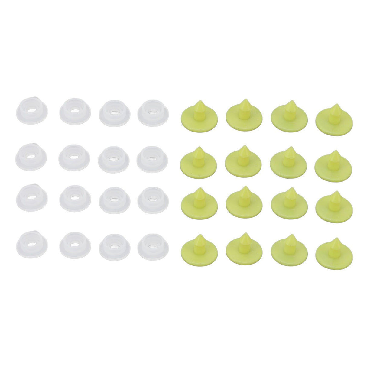 100PCS Livestock Ear Tag Bright Yellow PP Fadeless Reusable Universal Animal Ear Tag for Rabbit