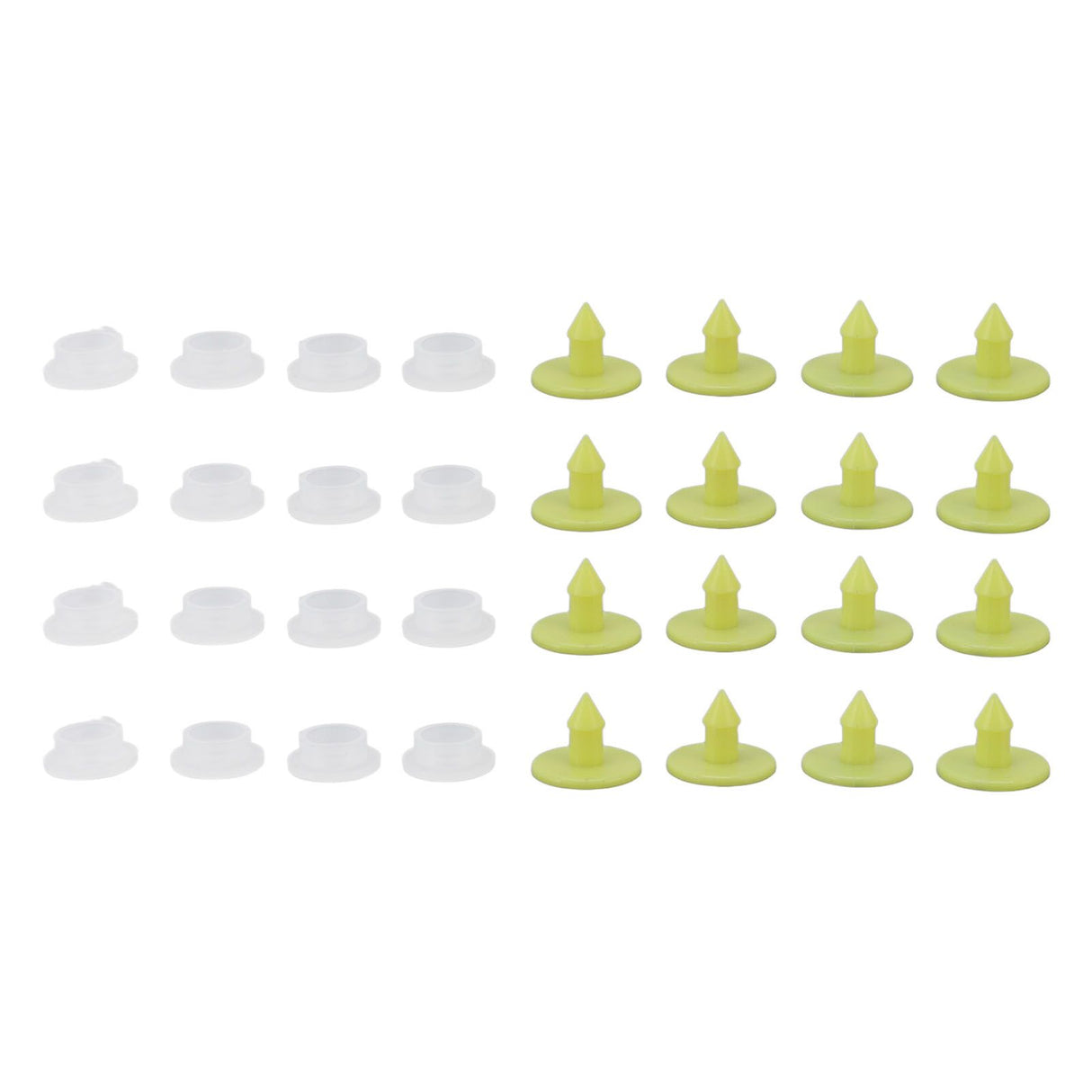 100PCS Livestock Ear Tag Bright Yellow PP Fadeless Reusable Universal Animal Ear Tag for Rabbit