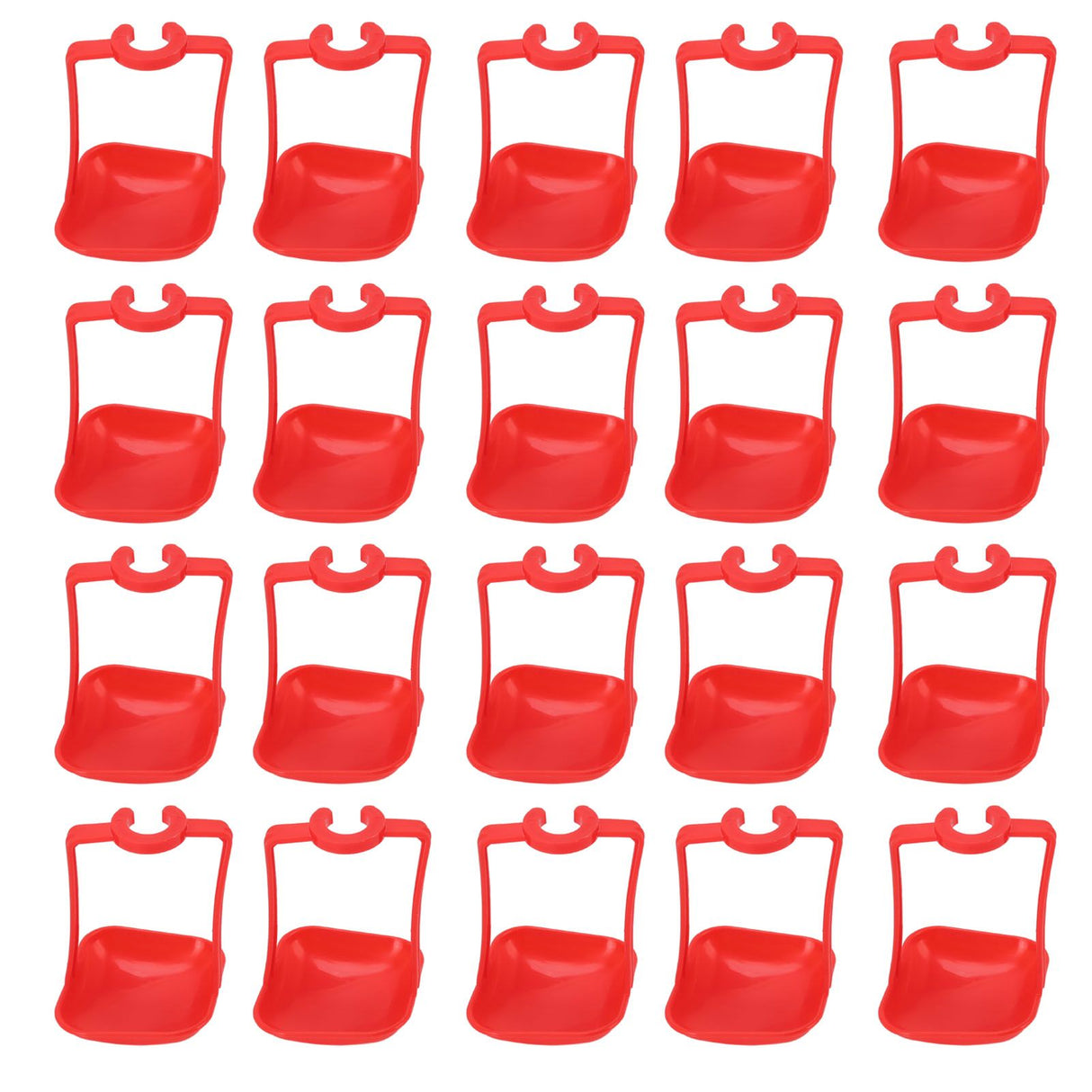 20Pcs Chicken Automatic Waterer Cups Rust Proof Bright Color Chicken Drinking Cups for Farm Red