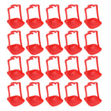 20Pcs Chicken Automatic Waterer Cups Rust Proof Bright Color Chicken Drinking Cups for Farm Red - Rear View
