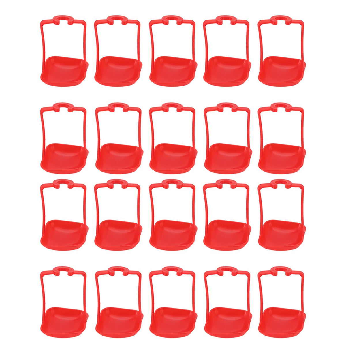 20Pcs Chicken Automatic Waterer Cups Rust Proof Bright Color Chicken Drinking Cups for Farm Red