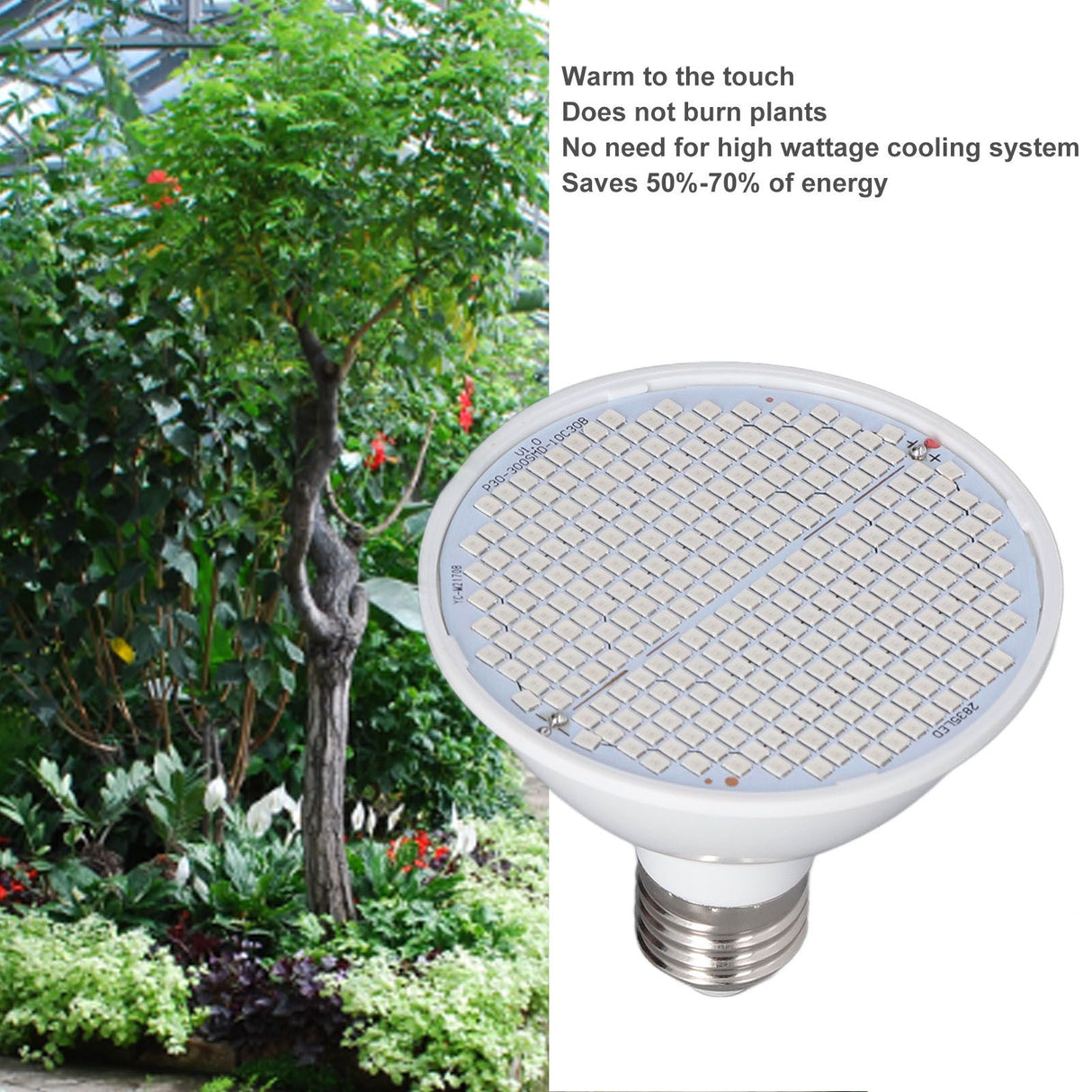 Plant Light E27 Bulb Red Blue Light E27 LED Grow Bulb for Indoor Seedlings 85‑265V E27 300