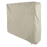 Table Tennis Table Dust Cover 190 Silver Coated Polyester Taffeta Courtyard Patio Waterproof Table Tile Cover with Zipper Beige 155x75x144cm - Side View