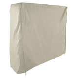 Table Tennis Table Dust Cover 190 Silver Coated Polyester Taffeta Courtyard Patio Waterproof Table Tile Cover with Zipper Beige 155x75x144cm - Rear View