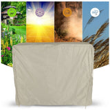 Table Tennis Table Dust Cover 190 Silver Coated Polyester Taffeta Courtyard Patio Waterproof Table Tile Cover with Zipper Beige 155x75x144cm - Extra Image