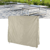 Table Tennis Table Dust Cover 190 Silver Coated Polyester Taffeta Courtyard Patio Waterproof Table Tile Cover with Zipper Beige 155x75x144cm - Extra Image