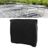 Ping Pong Table Cover Black Zippered 210 Silver Coated Waterproof Dustproof Tennis Table Cover for Patio 155x75x150cm