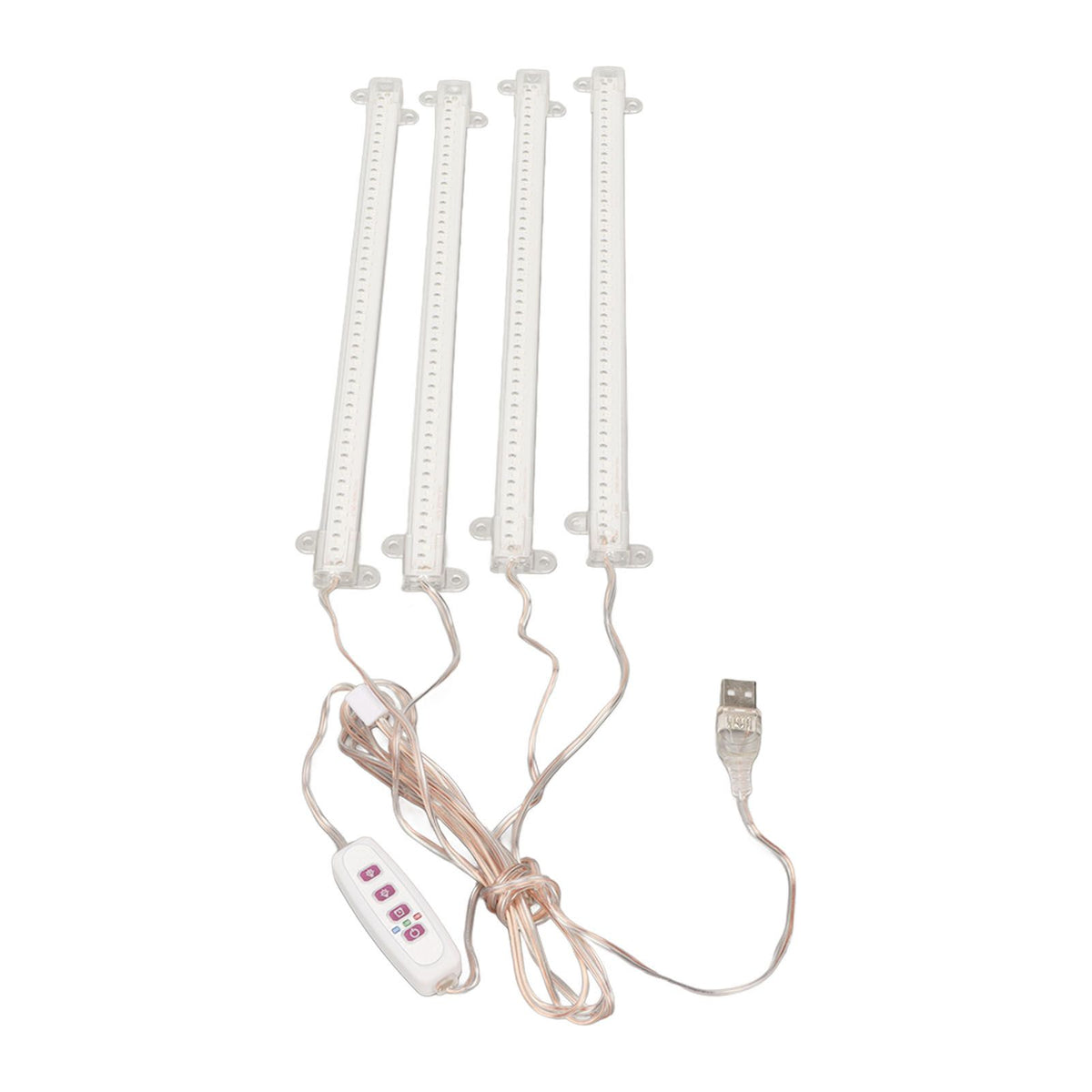 Plant Grow Light 4 Heads USB Plug Dimmable Timer Function Full Spectrum LED Grow Light for Indoor Home Succulent Sun Light 4000K 168LEDs