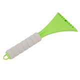 Car Windshield Scraper PP With EVA Foam Handle Car Window Snow Remover for Winter Green - Front View