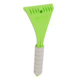 Car Windshield Scraper PP With EVA Foam Handle Car Window Snow Remover for Winter Green - Side View