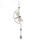 Dragonfly Wind Chimes Waterproof Beautiful Melody Iron Hanging Ornaments for Home Decoration - Close-Up Angle