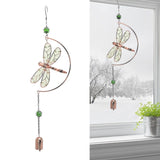Dragonfly Wind Chimes Waterproof Beautiful Melody Iron Hanging Ornaments for Home Decoration