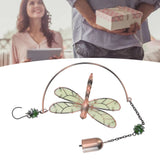 Dragonfly Wind Chimes Waterproof Beautiful Melody Iron Hanging Ornaments for Home Decoration - Extra Image