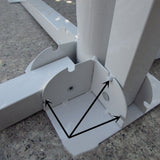 Portable Foldable Beach Umbrella Stand Outdoor Patio Sunshade Umbrella Base Holder White - Rear View