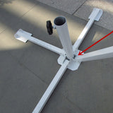 Portable Foldable Beach Umbrella Stand Outdoor Patio Sunshade Umbrella Base Holder White - Close-Up Angle