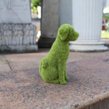 Flocked Animal Statue European Style Handcrafted Resin Simulation Moss Flocked Figurine for Garden Type A
