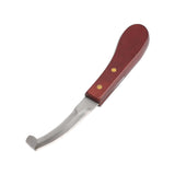 Hoof Knife Razor Stainless Steel Double Sided Blade Ergonomic Wooden Handle Hoof Edge Knife for Horse Hoof Trimming