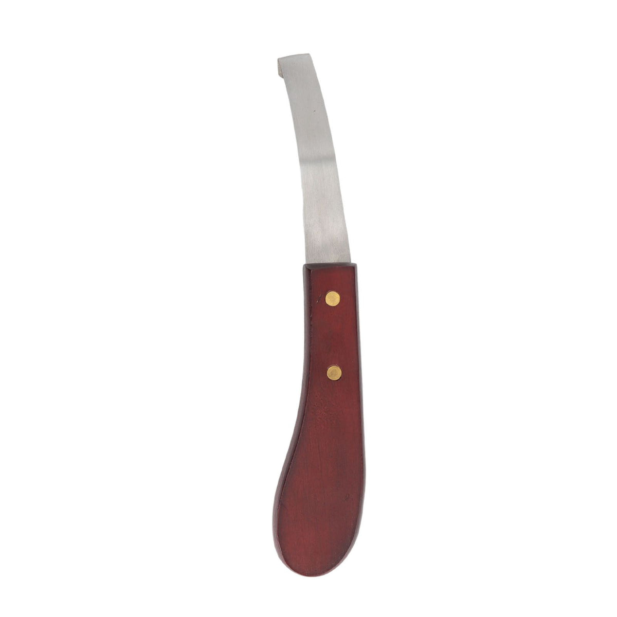 Hoof Knife Razor Stainless Steel Double Sided Blade Ergonomic Wooden Handle Hoof Edge Knife for Horse Hoof Trimming
