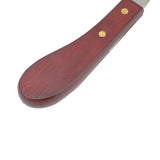 Hoof Knife Razor Stainless Steel Double Sided Blade Ergonomic Wooden Handle Hoof Edge Knife for Horse Hoof Trimming