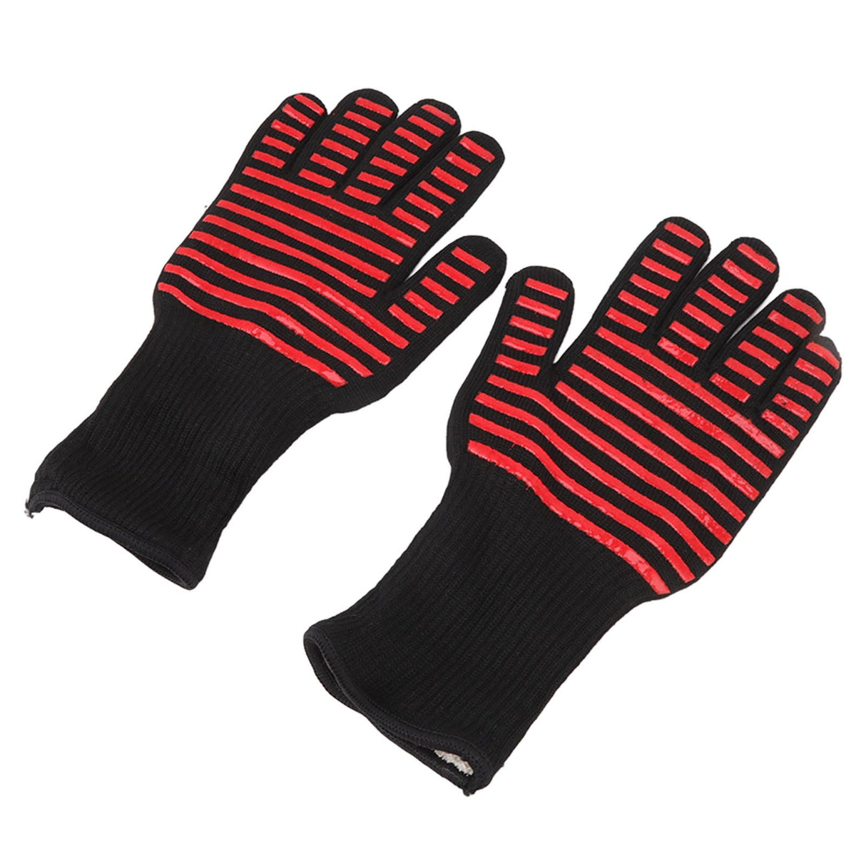 2PCS BBQ Fire Gloves Flame Retardant High Temperature Resistant Microwave Oven Gloves for Industrial