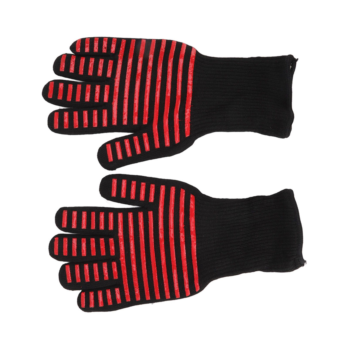 2PCS BBQ Fire Gloves Flame Retardant High Temperature Resistant Microwave Oven Gloves for Industrial