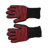 2PCS BBQ Fire Gloves Flame Retardant High Temperature Resistant Microwave Oven Gloves for Industrial - Front View