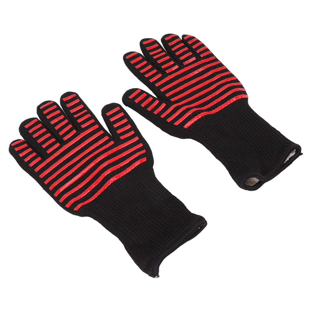 2PCS BBQ Fire Gloves Flame Retardant High Temperature Resistant Microwave Oven Gloves for Industrial