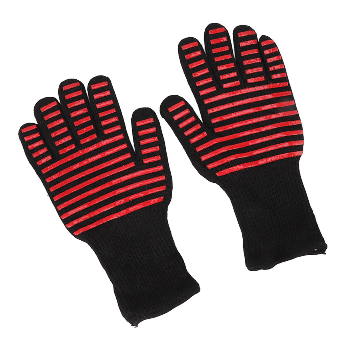 2PCS BBQ Fire Gloves Flame Retardant High Temperature Resistant Microwave Oven Gloves for Industrial