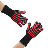 2PCS BBQ Fire Gloves Flame Retardant High Temperature Resistant Microwave Oven Gloves for Industrial