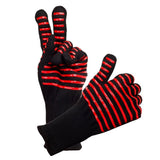 2PCS BBQ Fire Gloves Flame Retardant High Temperature Resistant Microwave Oven Gloves for Industrial