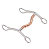 Horse Mouth Bit Stainless Steel Horse Breaking Bit Wear Resistant Corrosion Resistant Horse Snaffle Bit for Farm - Front View