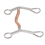 Horse Mouth Bit Stainless Steel Horse Breaking Bit Wear Resistant Corrosion Resistant Horse Snaffle Bit for Farm - Top-Down View
