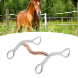 Horse Mouth Bit Stainless Steel Horse Breaking Bit Wear Resistant Corrosion Resistant Horse Snaffle Bit for Farm - Extra Image