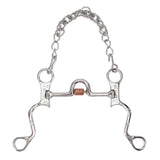 120mm Horse Mouth Snaffle with Chain Stainless Steel Horse Bit for Equestrian Training Equipment