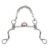 120mm Horse Mouth Snaffle with Chain Stainless Steel Horse Bit for Equestrian Training Equipment - Side View