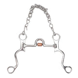120mm Horse Mouth Snaffle with Chain Stainless Steel Horse Bit for Equestrian Training Equipment