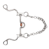 120mm Horse Mouth Snaffle with Chain Stainless Steel Horse Bit for Equestrian Training Equipment - Low Angle