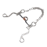 120mm Horse Mouth Snaffle with Chain Stainless Steel Horse Bit for Equestrian Training Equipment