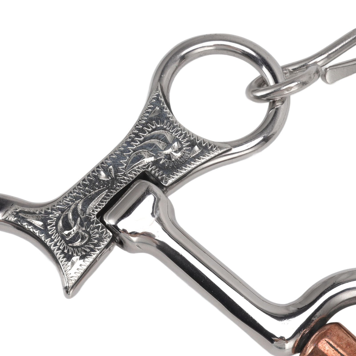 120mm Horse Mouth Snaffle with Chain Stainless Steel Horse Bit for Equestrian Training Equipment