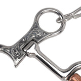 120mm Horse Mouth Snaffle with Chain Stainless Steel Horse Bit for Equestrian Training Equipment