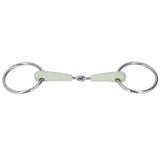 130mm Horse Mouth Snaffle with Chain Stainless Steel Horse Bit for Equestrian Training Equipment - Top-Down View