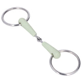 130mm Horse Mouth Snaffle with Chain Stainless Steel Horse Bit for Equestrian Training Equipment - 45-Degree Angle