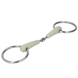 130mm Horse Mouth Snaffle with Chain Stainless Steel Horse Bit for Equestrian Training Equipment - Low Angle