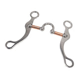 Horse Snaffle Bit Stainless Steel Rose Gold Plated Horse Gag Loose Ring Outdoor Garden Cultivation Horse Mouth Bit