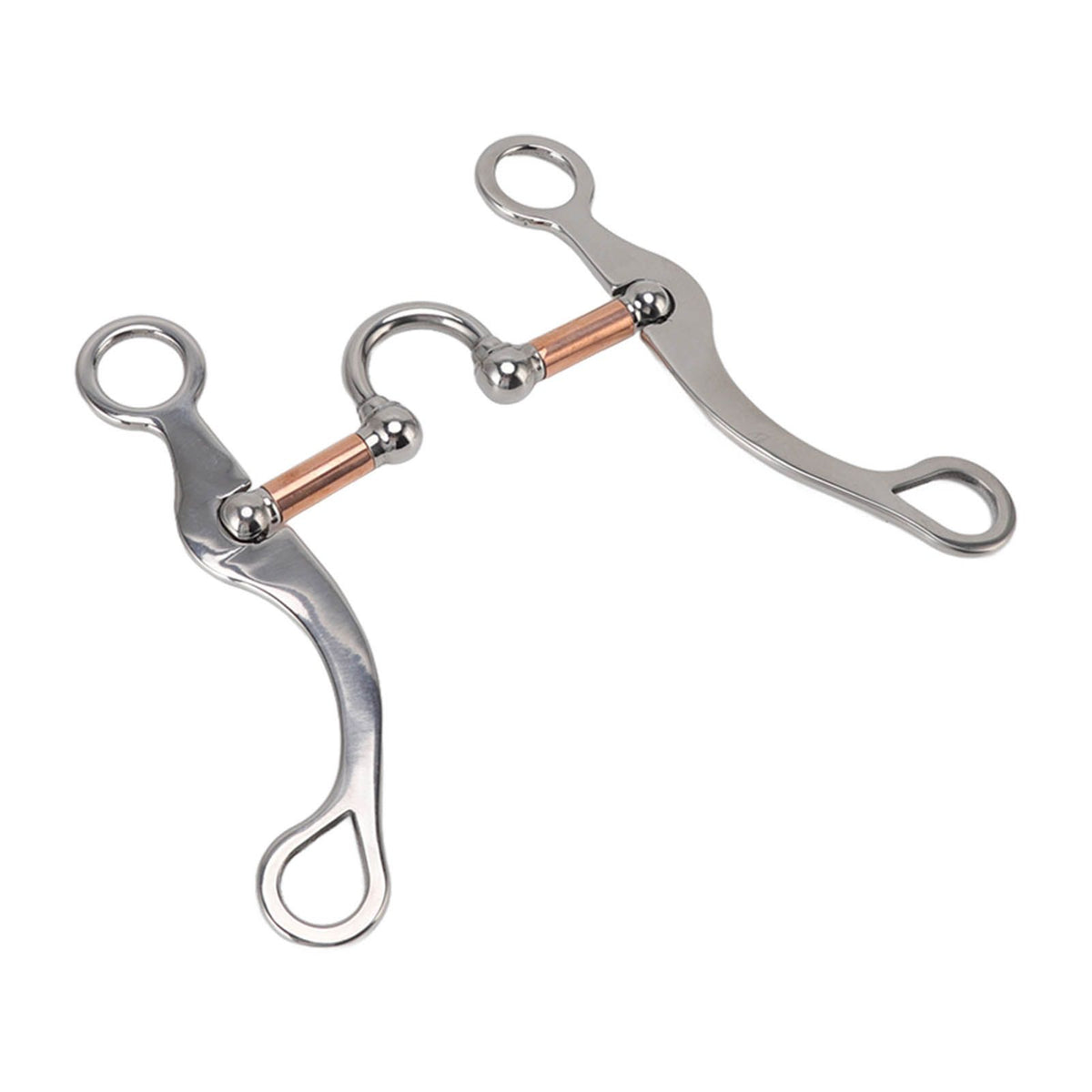 Horse Snaffle Bit Stainless Steel Rose Gold Plated Horse Gag Loose Ring Outdoor Garden Cultivation Horse Mouth Bit